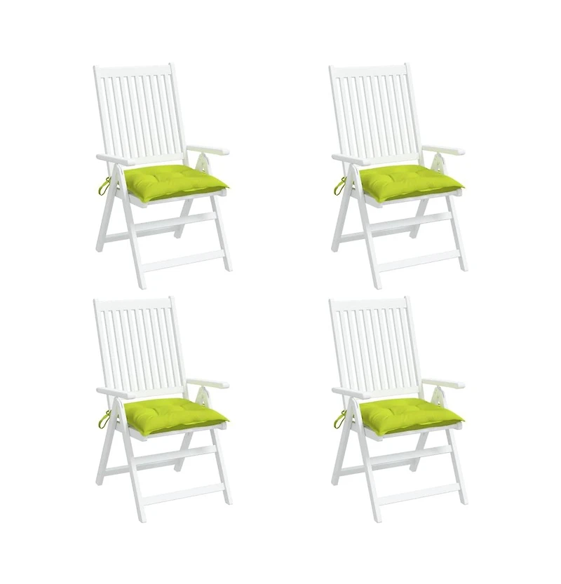 Pallet Cushions 4 pcs Bright Green 19.7"x19.7"x2.8" Oxford Fabric
