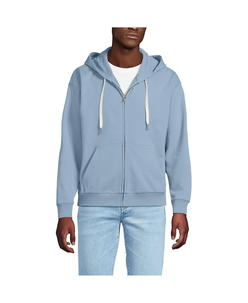 Lands' End Men's Long Sleeve French Terry Full Zip Hoodie