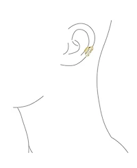 Bling Jewelry Minimalist Chevron Ear Cuff Cartilage Clip Wrap Helix Gold Plated Silver