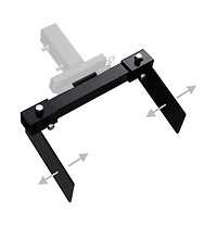 Snow Plow Adapter for Lawn Mower Black