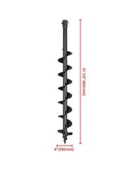 Yescom 4" Earth Auger Drill Bit Bulb Planter Tool for Planting Flower Fence Post Umbrella Hole Digger Gardening Project