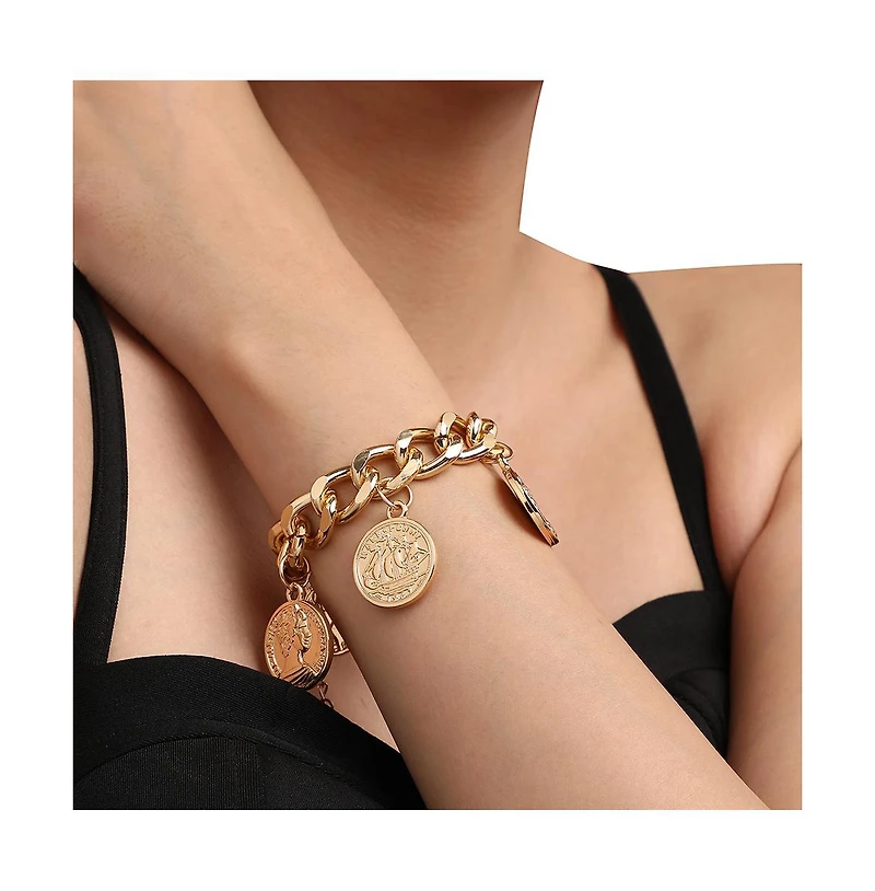 Coin Charm Bracelet