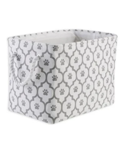 Bone Dry Collapsible Pet Storage Bin Lattice Paw Print