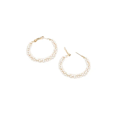 Beaded Hoop Earrings