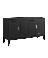 Streamdale 4-Door Sideboard Cabinet with Adjustable Shelf, Black