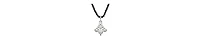 2028 Black Glass Bead Crystal Fan Necklace