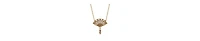 2028 Crystal Fan Pendant Necklace