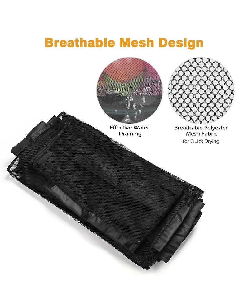 Yescom Mesh Cover Replacement for Mesh Pool Storage Bin Xx-Large Double Decker Black