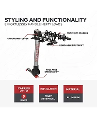 Yakima RidgeBack Tilt Away Hitch Bike Rack Holds 5 Bikes for Cars, SUVs, Trucks