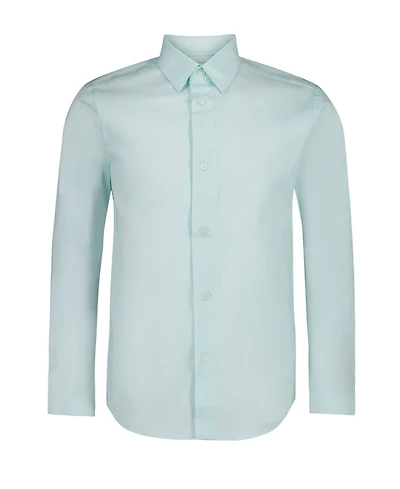 Calvin Klein Big Boys Long Sleeve Stretch Fashion Solid Poplin Shirt