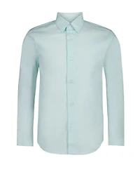 Calvin Klein Big Boys Long Sleeve Stretch Fashion Solid Poplin Shirt