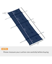 Outsunny Lounge Chair Cushion Thick Outdoor Chaise Lounge Cushion