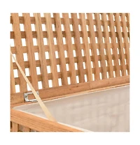 Laundry Chest 30.5"x14.8"x18.3" Solid Wood Walnut