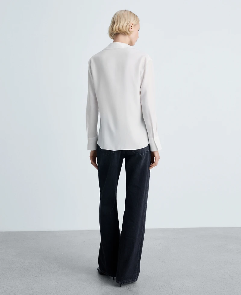 Mango Women's Lyocell Fluid Shirt
