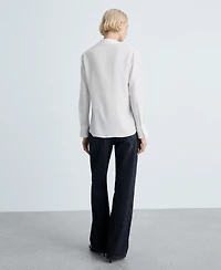 Mango Women's Lyocell Fluid Shirt
