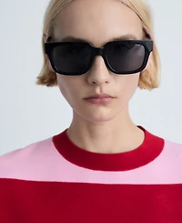 Mango Women's Round-Neck Striped Sweater