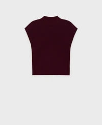 Mango Women's Perkins-Neck Short-Sleeved Sweater