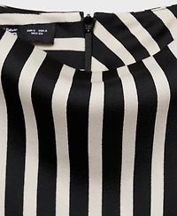 Mango Women's Striped Perkins Collar Blouse Top