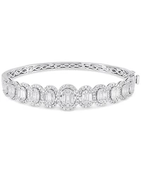 Diamond Cluster Bangle Bracelet (2-1/2 ct. t.w.) in 14k White Gold