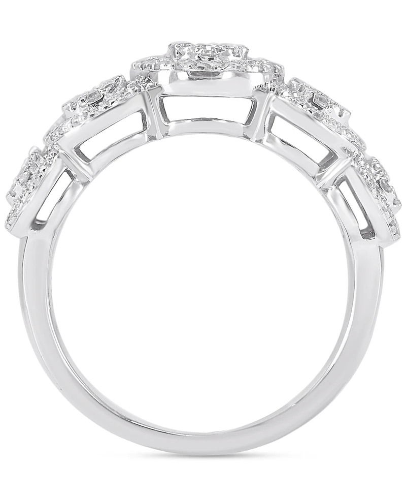 Diamond Cluster Statement Ring (3/4 ct. t.w.) in 14k White Gold