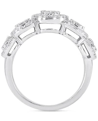 Diamond Cluster Statement Ring (3/4 ct. t.w.) in 14k White Gold