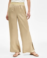 I.n.c. International Concepts Women's Satin Pull-On Wide-Leg Pants, Exclusively at Macy's