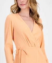 Hugo Women's Smocked Surplice Tiered Maxi Dress