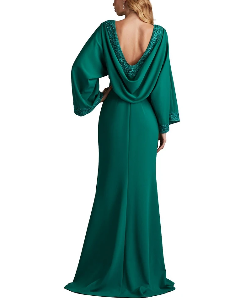 Tadashi Shoji Women's Moline Cowl Back Gown