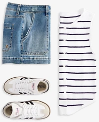 Indigo Rein Juniors' High-Rise Utility-Pocket Shorts