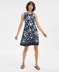 Style & Co Petite Printed Sleeveless Flip Flop Dress, Exclusively at Macy's