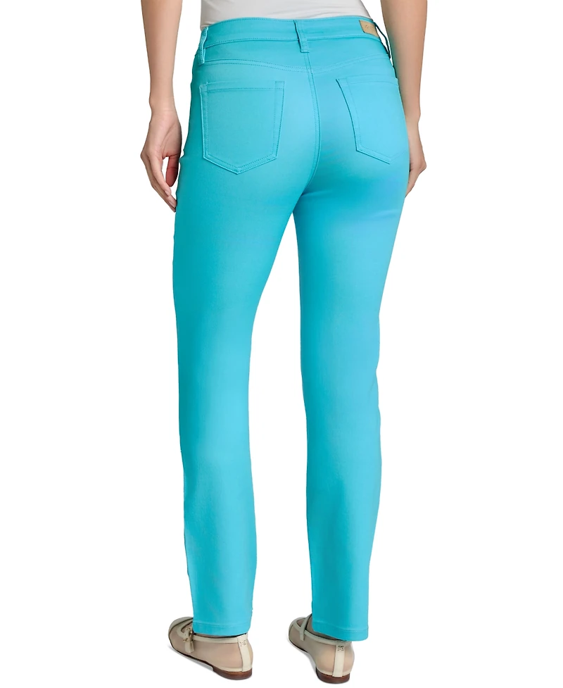 Jones New York Women's Lexington Mid Rise Straight Leg Denim Jeans