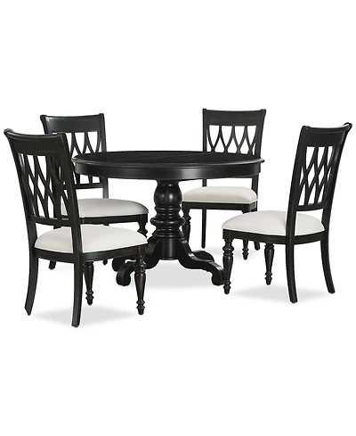 Daria 5-Pc. Dining Set (Round Table & 4 Side Chairs