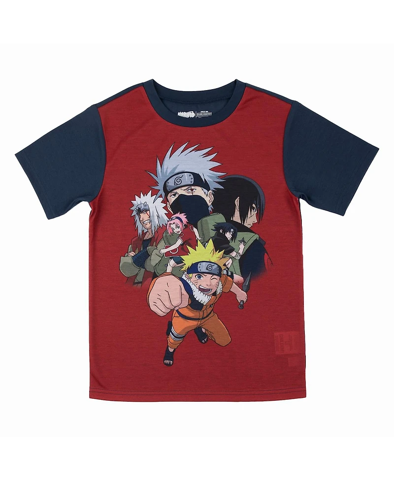 Naruto Boys Youth 3-Piece Sleep Set with Tee Shirt, Shorts, and Pants