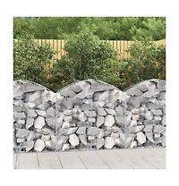 Arched Gabion Basket 39.4"x11.8"x31.5"/39.4" Galvanized Iron