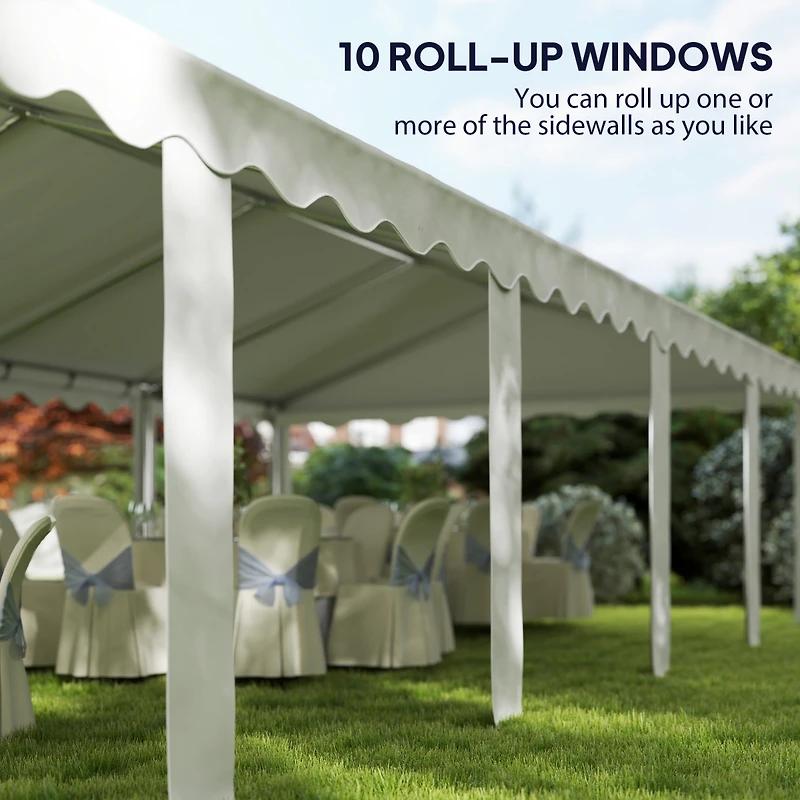 Outsunny 16.5' x 33' Party Tent Canopy with Removable Sidewalls,