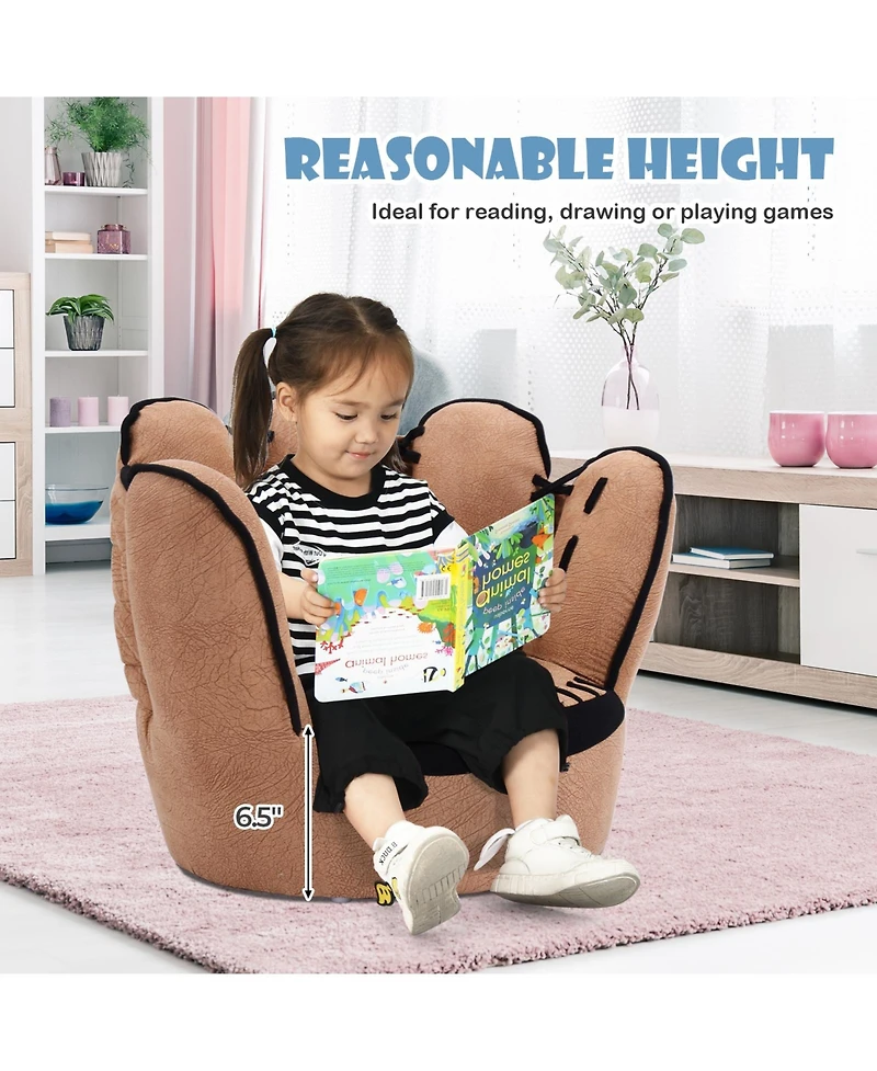 Household Five Fingers Baseball Glove Shaped Kids Leisure Upholstered Sofa