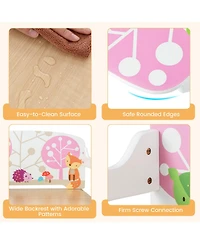 3 in 1 Kids Convertible Activity Bench with 2 Removable Fabric Bins