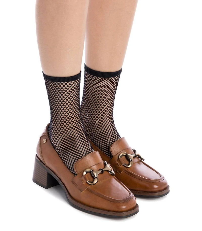 Carmela Leather Collection Women's Heeled Moccasins by Xti