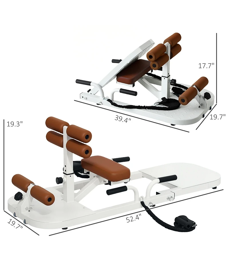 Soozier Sissy Squat Machine Hip Thrust Machine with Push Up Sd,
