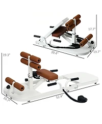 Soozier Sissy Squat Machine Hip Thrust Machine with Push Up Sd,