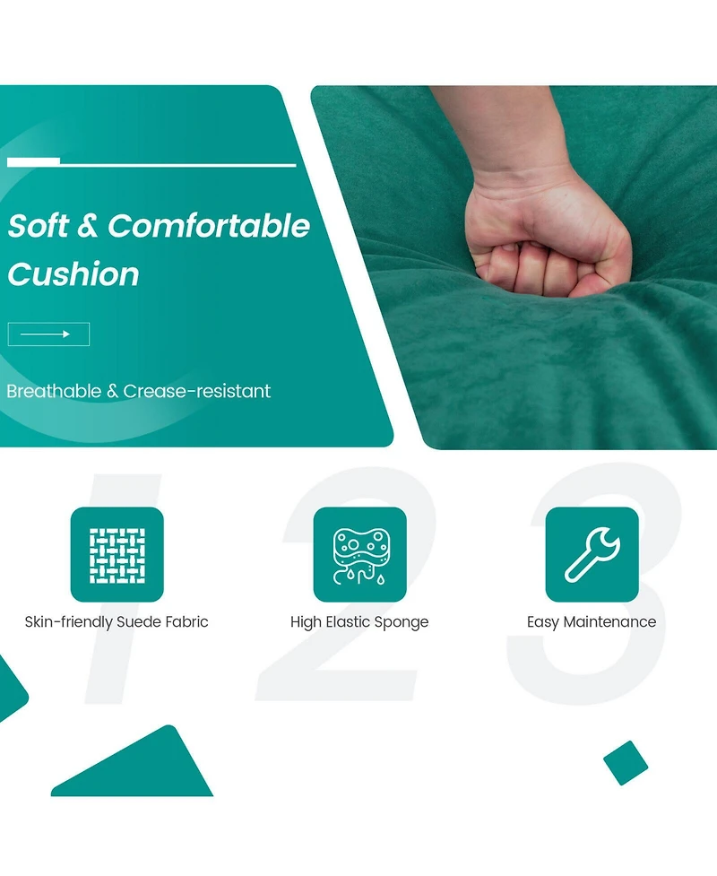 Modular 3-Seat L-Shaped Sectional Sofa Couch with Socket Usb Port