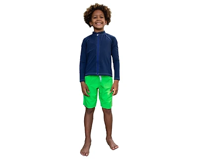 NoNetz Kids Wave Regular Fit 8" Inseam No Rash Swim Trunks