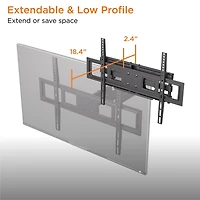 ProMounts Full Motion Tv Wall Mount for TVs 37"