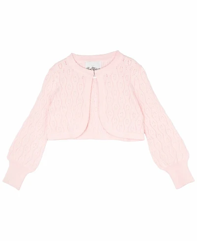 Rare Editions Little and Toddler Girls Pointelle Crochet Cardigan
