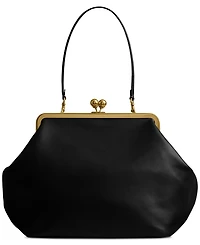 Coach Medium Leather Kisslock Frame Bag