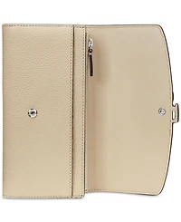 Lauren Ralph Pebbled Leather Cameryn Flap Wallet