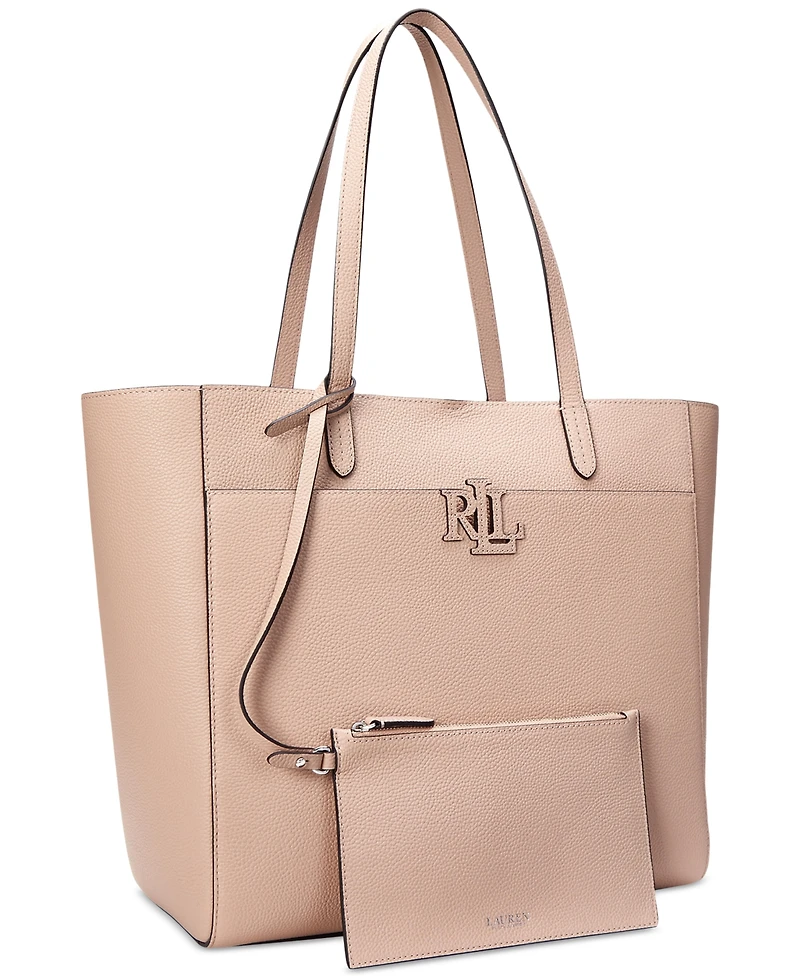 Lauren Ralph Lauren Pebbled Leather Extra-Large Cameryn Tote Bag