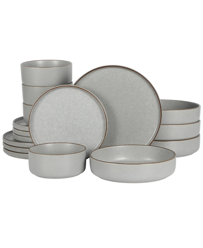 Gibson Elite Gelston Stoneware Matte Reactive Glaze 16 Pc. Dinnerware Set, Service for 4