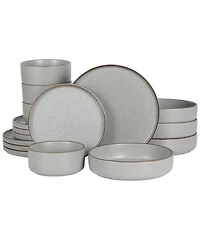Gibson Elite Gelston Stoneware Matte Reactive Glaze 16 Pc. Dinnerware Set, Service for 4