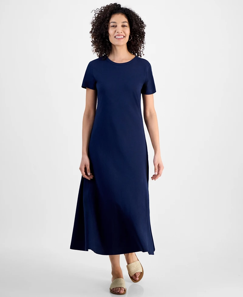 Style & Co Petite T-Shirt Midi Dress, Exclusively at Macy's